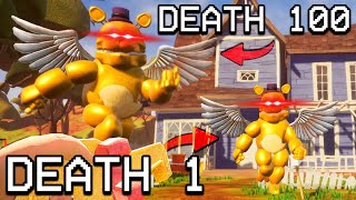 Hello Neighbor But Every Death Makes Flying Fredbear 10x BIGGER..