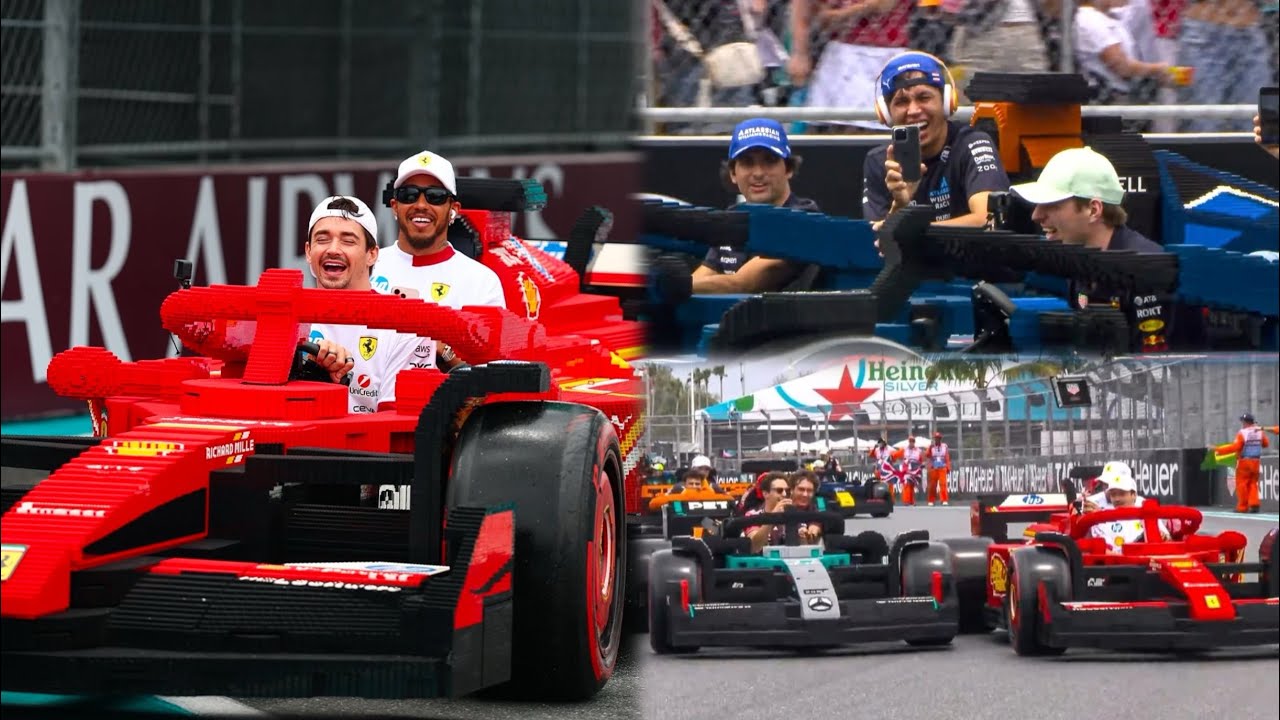 All F1 Drivers chilling & racing Lego F1 cars before the race in Miami | Race day Paddock BTS