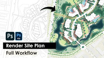 Landscape | Urban Design Site Plan Render in Photoshop