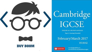 [IGCSE 0510/42] February/March 2017 - Paper 4 Listening (Extended)