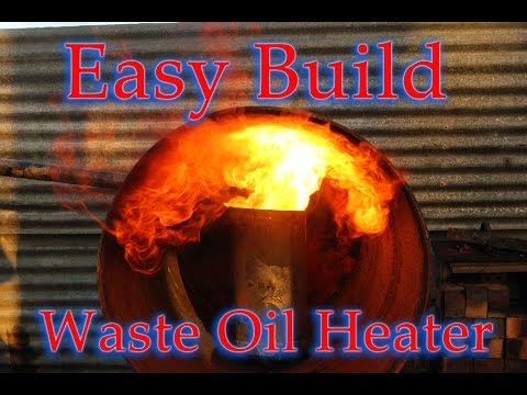 Shed heater, easy Build, powerful output on waste oil 