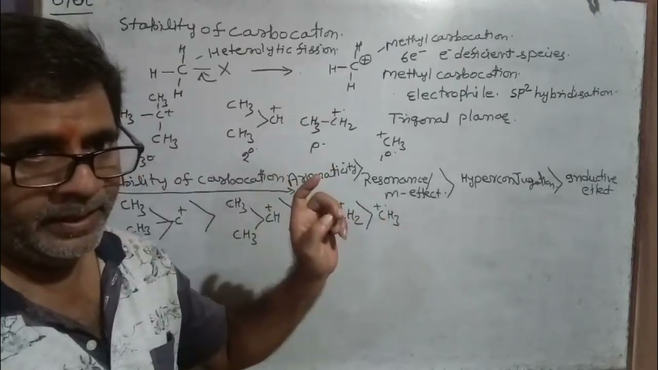Stability of Carbocations #12 | General Organic Chemistry | Class 11/ NEET/ IIT-JEE 