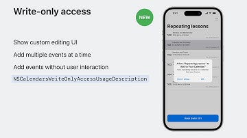 WWDC23: Discover Calendar and EventKit | Apple
