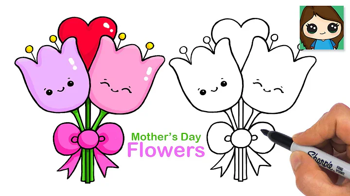How to Draw a Cute Flower Bouquet 🌷❤️ Mother's Day Love