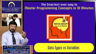 DataTypes vs Variables - Master a Concept  Just 10 in Minutes