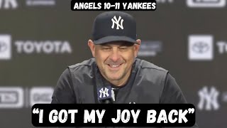 Aaron Boone reacts to Yankees INSANE COMEBACK win vs Angels - Postgame Interview