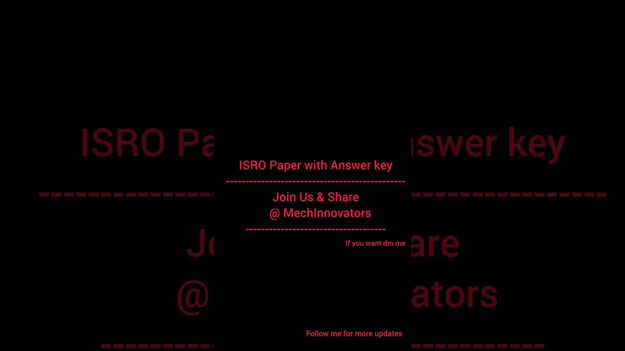 ISRO ME QUESTIONS WITH ANSWERS isro job interview internship ISRO ME QUESTIONS WITH ANSWERS isro job interview internship