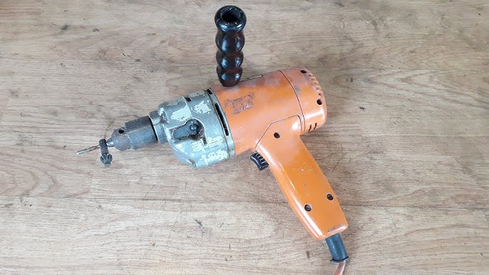 A Black & Decker space age drill – working by hand