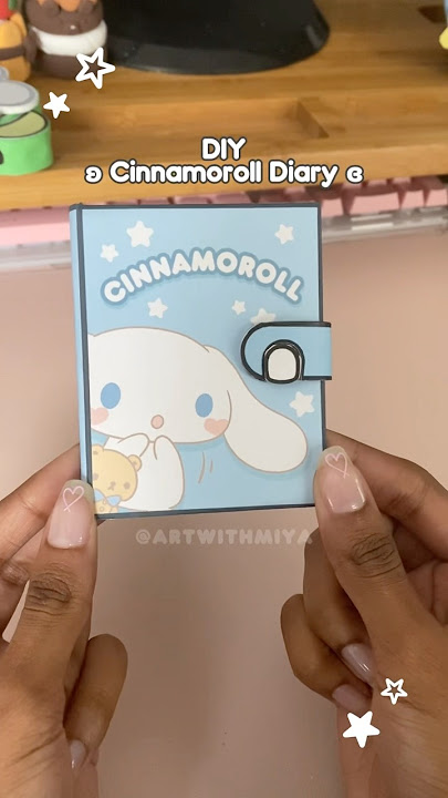 DIY Cinnamoroll Diary! 📔💗🧁 #cardboardcraft #papercraft #cinnamoroll #sanrio #kawaiicraft #diyidea