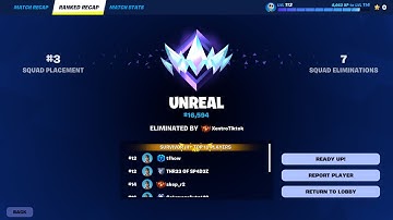 My first time hitting Unreal on Fortnite Reload Zero Builds