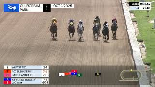 Gulfstream Park October 3, 2025 Race 1