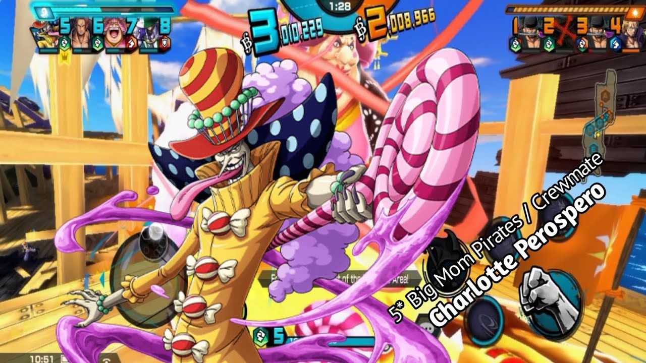 5★ Charlotte Perospero gameplay one piece bounty rush YouTube