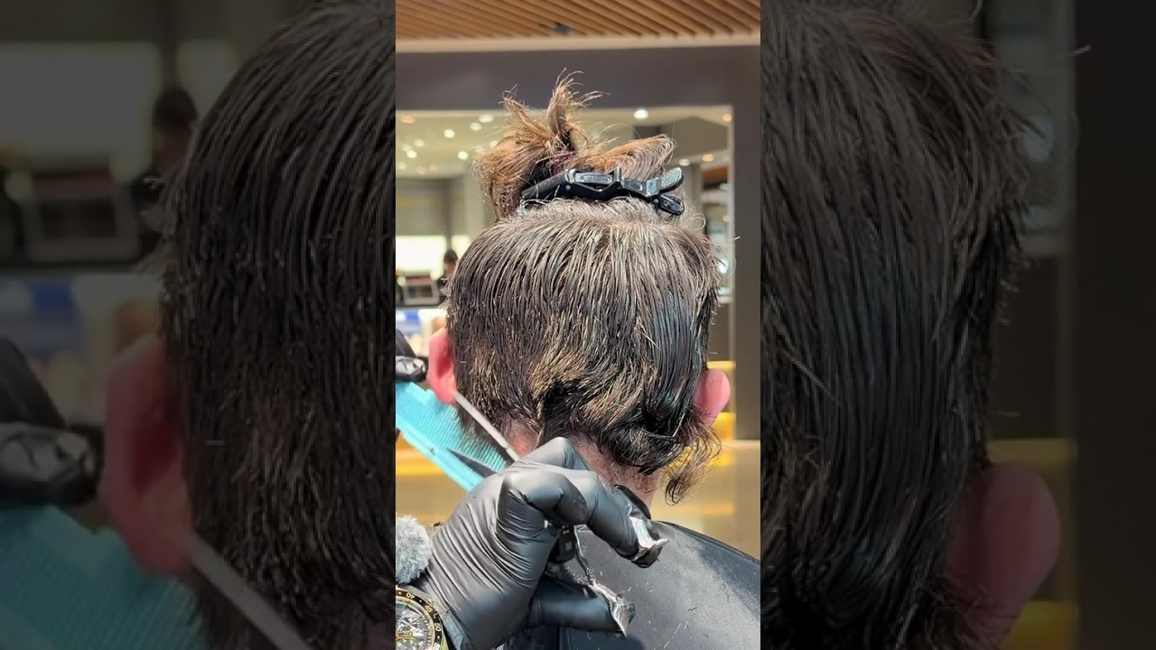 Learn how to cut hair with only comb and scissors 