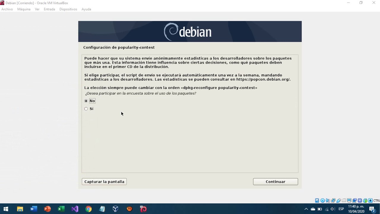 Como instalar Debian en Virtual Box - YouTube