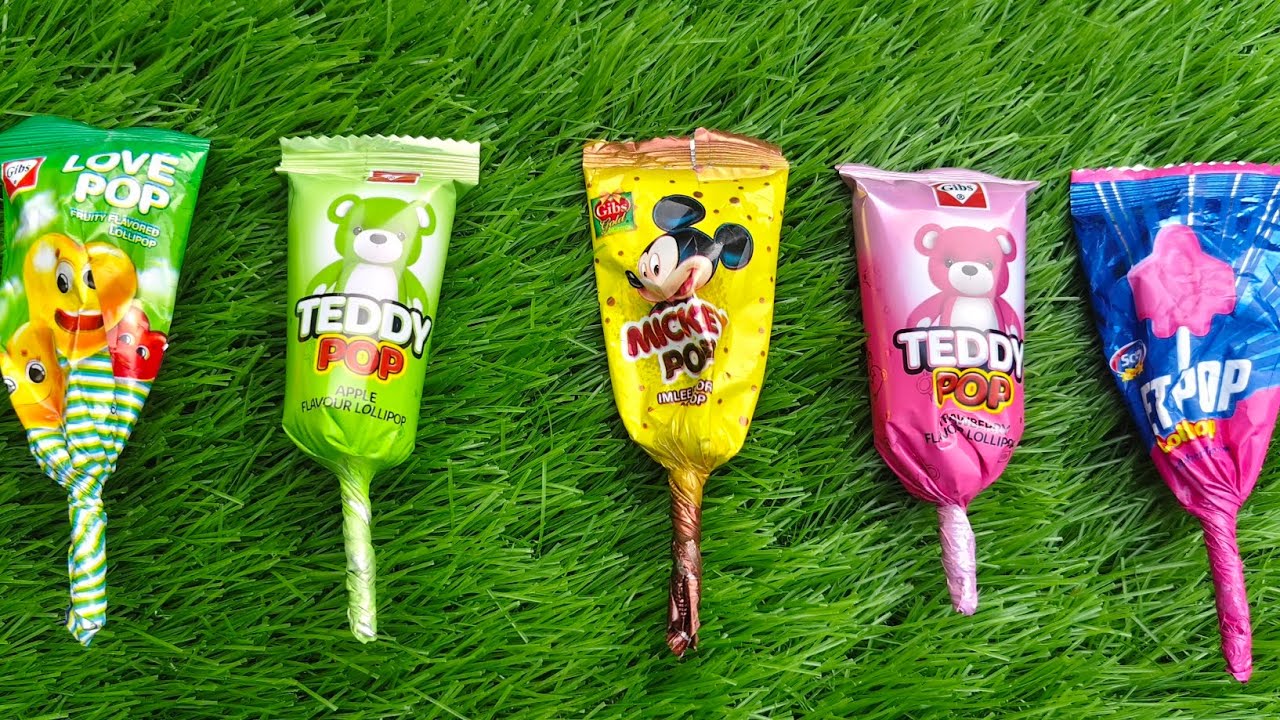 Satisfying Video Asmr UnwarpingGIANT Chocolate and Rainbow Lollipops with opening Candy Cutting