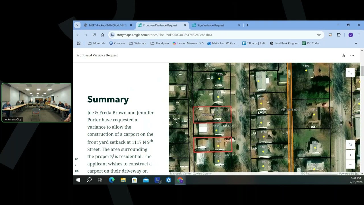 February 10, 2026 Planning Commission/Board of Zoning Appeals