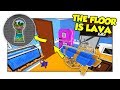 Minecraft The Floor Is Lava - FUGA IN NAVE DALLA CASA DI LAVA! w/ Two Players One Console e Luca