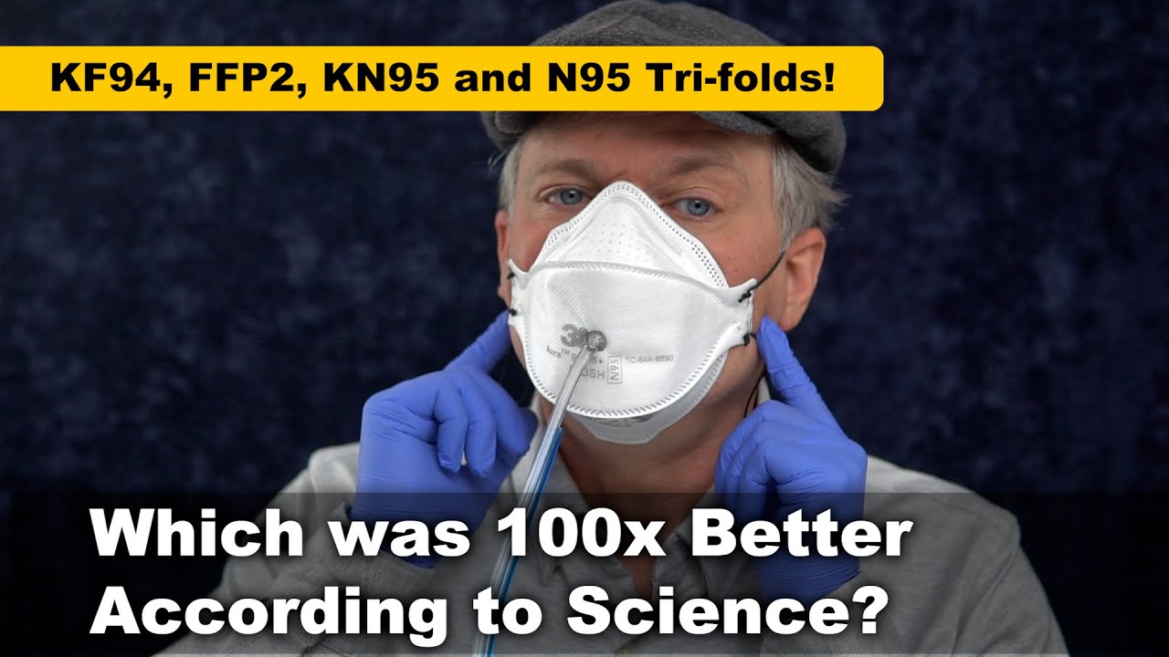 KF94, FFP2, KN95 and N95 Tri-folds!  Which was 100x Better According to Science?