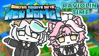 【MINECRAFT NEW WORLD SERVER】RAVIOLIN TIME! getting redstone materials... with @holoen_raorapanthera