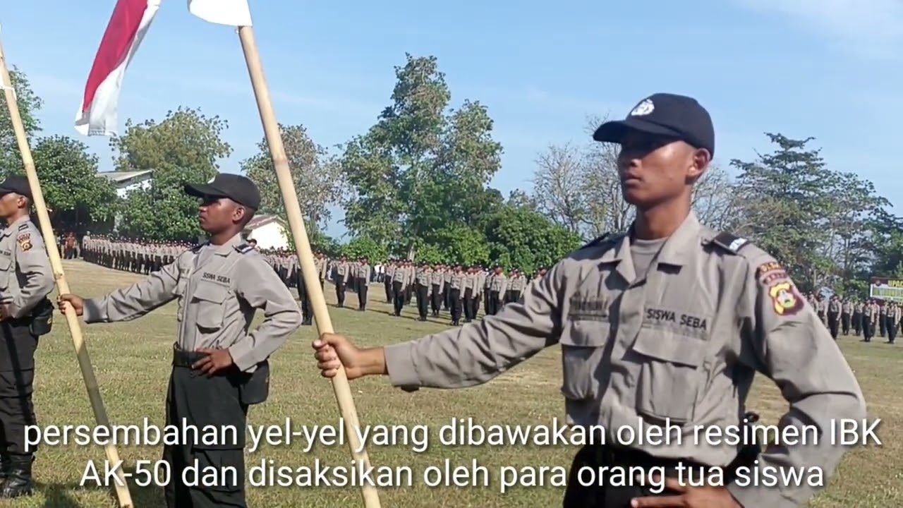 persembahan resimen IBK siswa AK-50 Spn Polda Bali pada penutupan dasbhara