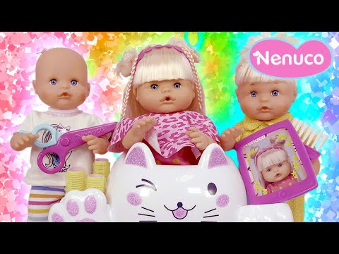 Tutorial di pettinature con Nenuco Parrucchiera Brillantini 👧✨ Pettiniamo i piccoli Nenuco!