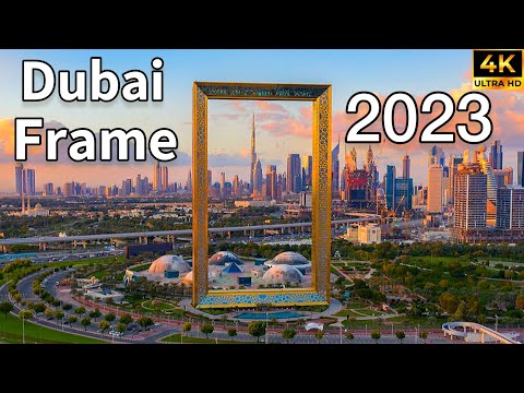 Dubai 🇦🇪 Dubai Frame 2023 Sky Walk Glass Bridge, 360 view Observatory [ 4K ] Sunset Walking Tour
