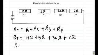 Electrical Resistance Calculation of Four Resistors in Series