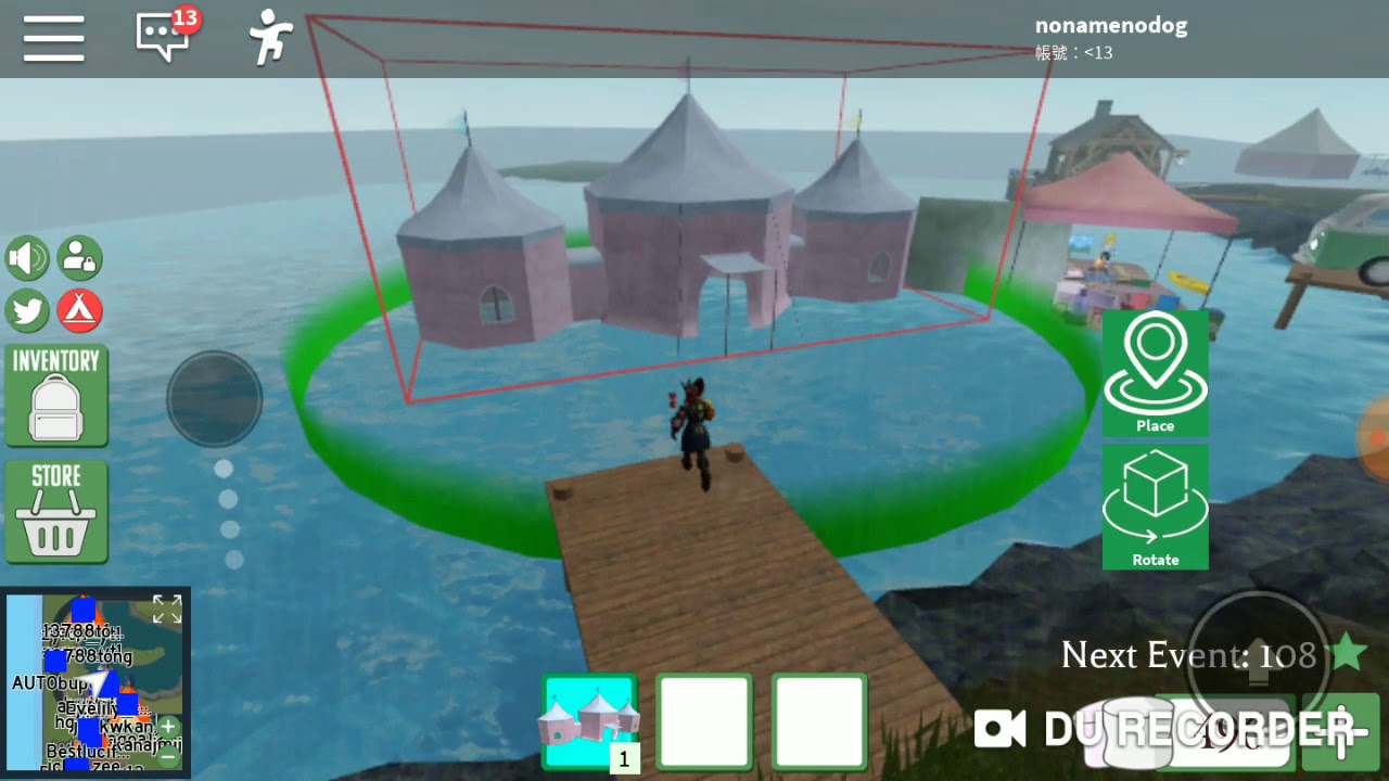 Tents Can Build On Water In Roblox Backpacking Youtube