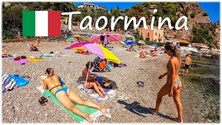 🇮🇹 Taormina Isola Bella Italy Beach 4K 🏖 4K Beach Walking Tour ☀️ Sicily 🇮🇹 (Sunny Day)