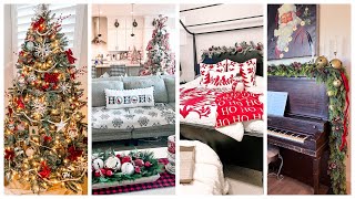 Christmas Home Tour | Farmhouse Christmas Home Decor | Traditional Color Scheme (December 2022)