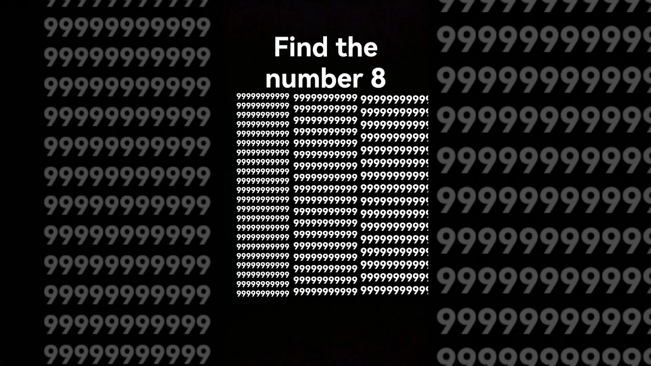 find the number 8 - YouTube