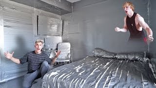 I DUCT TAPED MY BROTHERS ENTIRE ROOM **PRANK WARS LOGAN VS. JAKE**