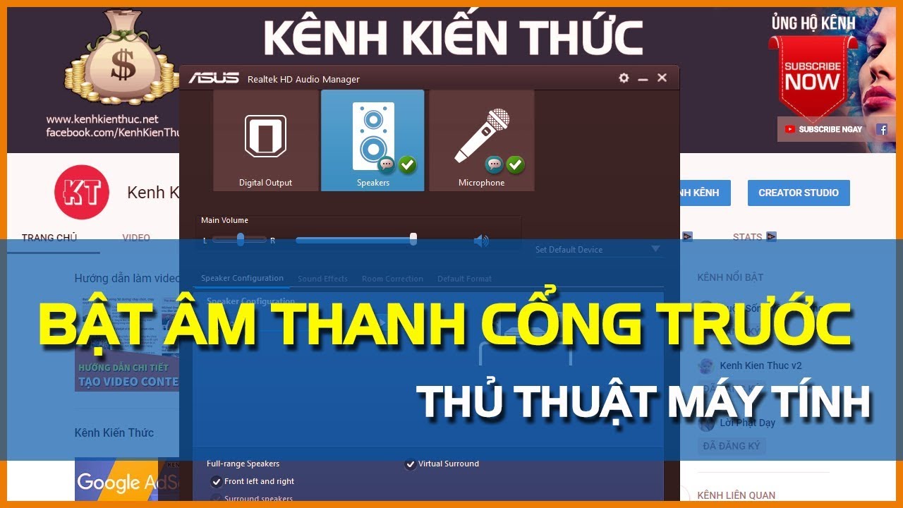 Không nghe được âm thanh cổng trước máy tính | Kênh Kiến Thức - YouTube