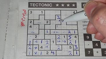 Thursday. Bonus Extra edition (#2128) Tectonic02 Sudoku puzzle. 01-07-2021 Extra part 4 of 4