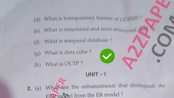 Mdu MCA 2nd Sem Advance Database Sytem Question Paper 2022