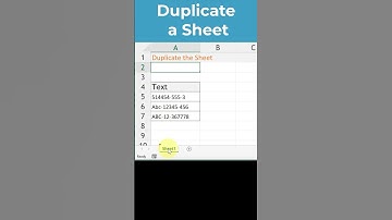 Duplicate a sheet quickly in excel