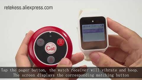 RETEKESS  Wireless Waiter Calling System TD108 Watch Receiver+ T117 Call Button