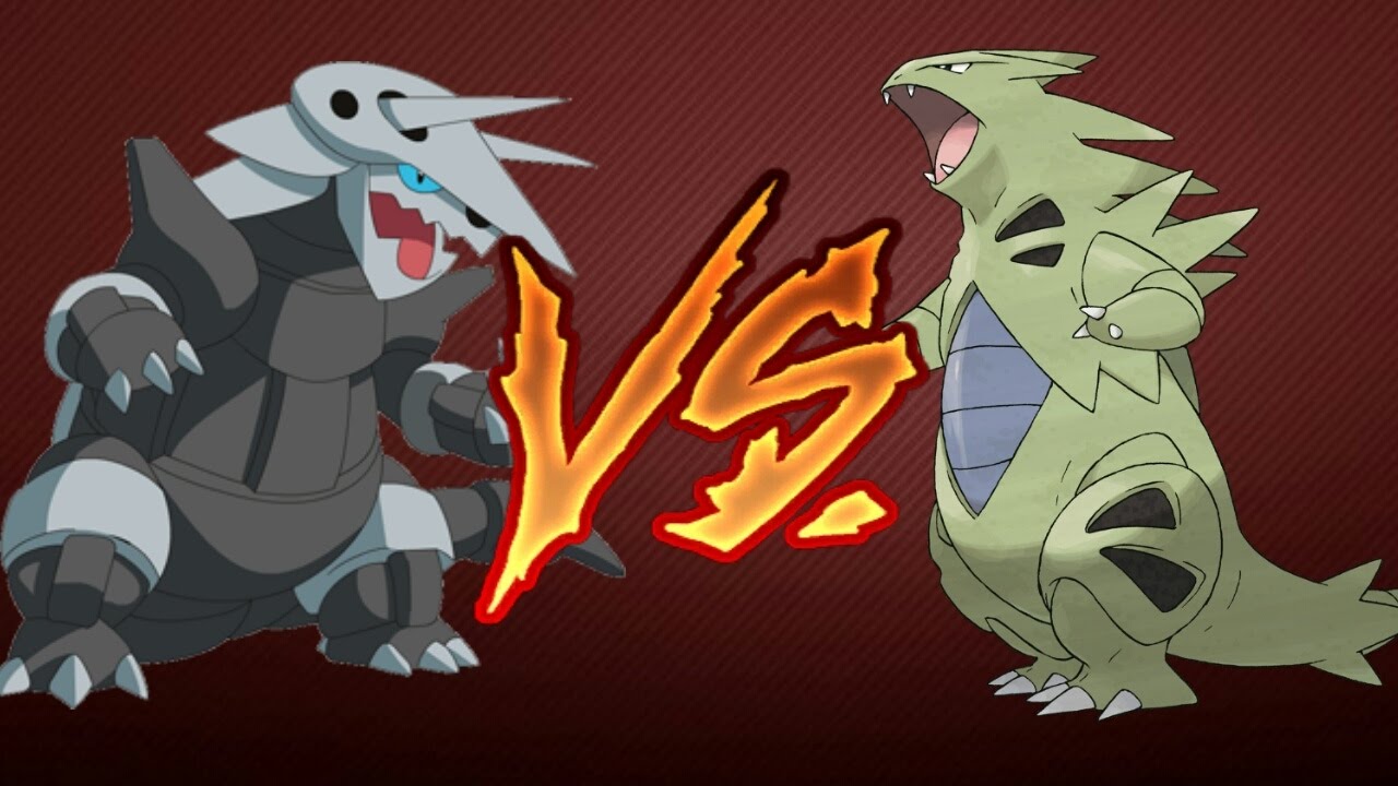 aggron vs tyranitar pokemon