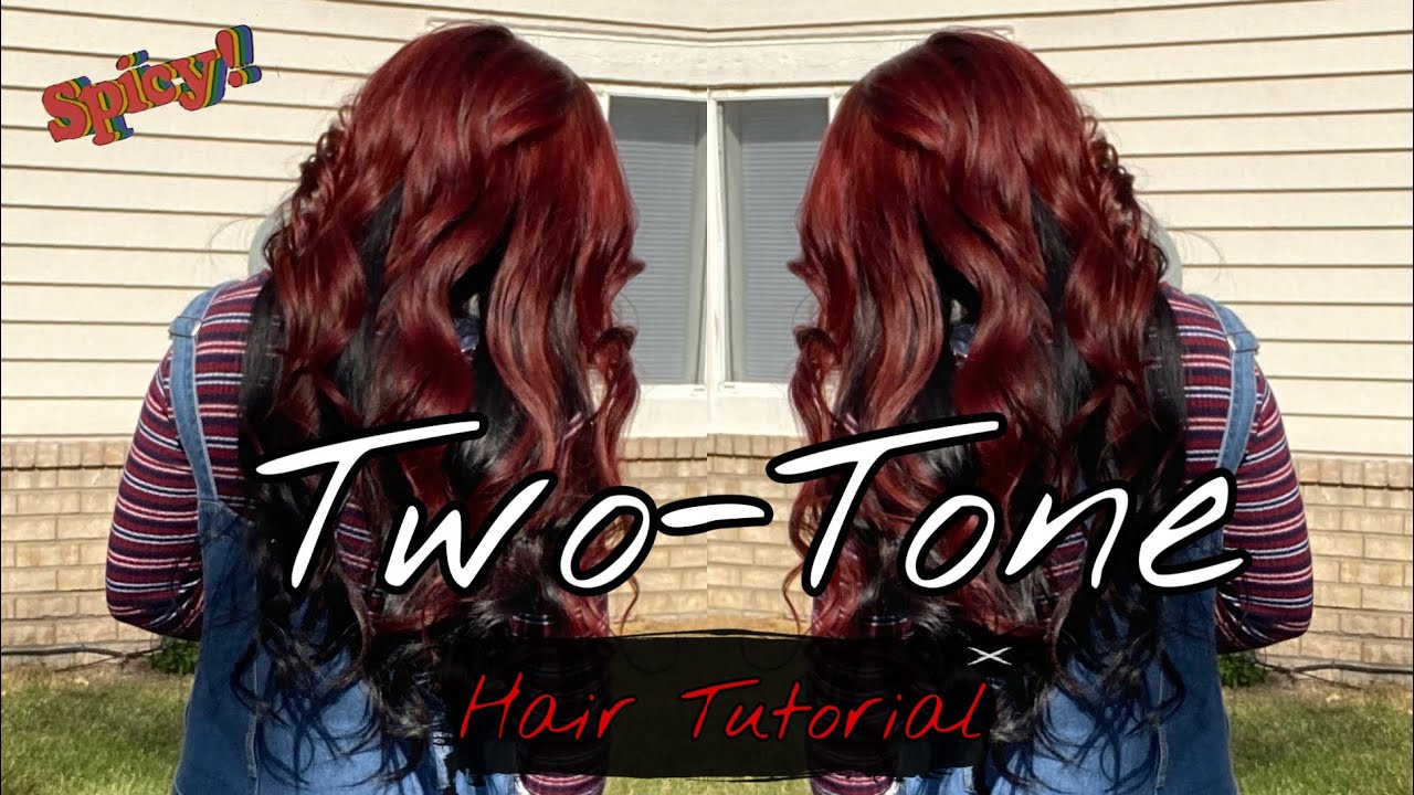 Spicy Two-Tone Red & Black Dye Tutorial - Youtube