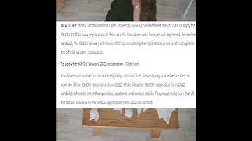 IGNOU January 2022 Session: Registration Process Extends I Last Date  #shorts #nsoni