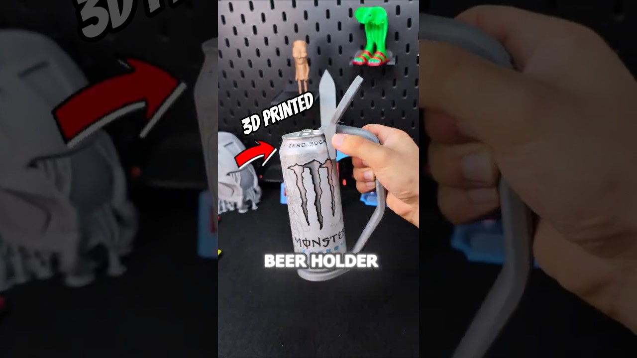 3D Printed Portable Beer & Can Holder 