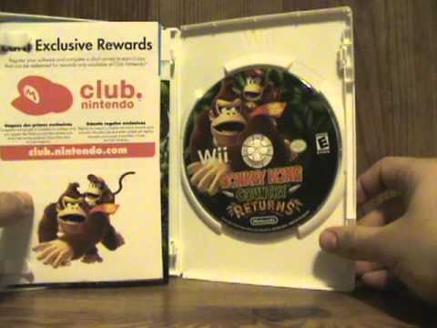 donkey kong country returns wii unboxing