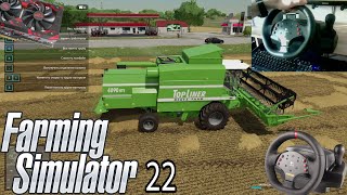 Farming Simulator 22/фермер/на комбайне/logitech momo racing/rx580