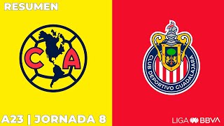 Resumen y Goles | América vs Chivas | Liga BBVA MX | Apertura 2023 - Jornada 8 - Clásico de México