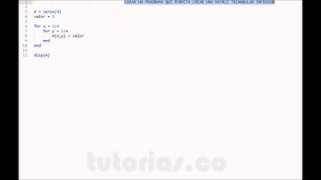 arrays – matLab (crear matriz triangular inferior)