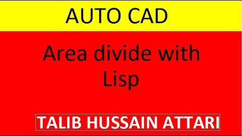 Area Divide In Autocad With Lisp