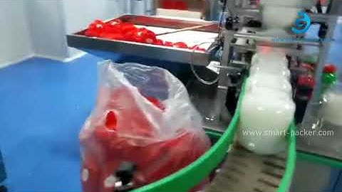 Automatic 3 nozzle coconut juice bottle jar filling film cutting sealing machine