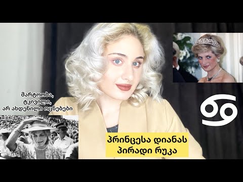 Princess Diana/პრინცესა დიანას პირადი რუკა/არ ახდენილი ოცნებები/გარდაცვალება/კარმის ანალიზი.
