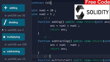 Solidity Basic Calculator - Solidity Tutorial  #SmartContract #dappcode