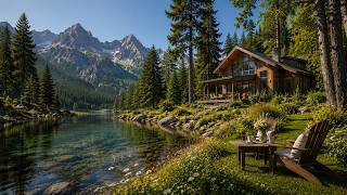 Morning Piano Music ☀️ Peaceful Mountain River & Modern Chalet  Relax, Study, Positive Energy screenshot 4